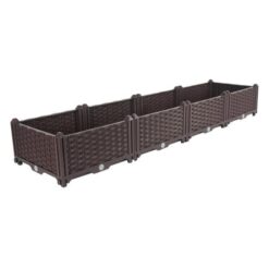 160cm Raised Planter Box Vegetable Herb Flower Outdoor Plastic Plants Garden Bed