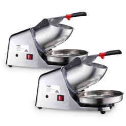 2 X Commercial 300 W Dual Blade Electric Ice Shaver Machine Smoothie Maker