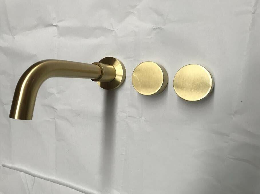 2021 New Burnished Gold Brushed Brass Mixer Watermark Wels Round Taps