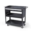 3-Tier Tool Cart Storage Trolley Lock Drawer Parts Cabinet Organizer Heavy Duty