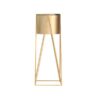 50cm Gold Metal Plant Stand With Gold Flower Pot Holder Corner Shelving Rack Indoor Display