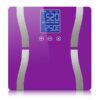 Glass Lcd Digital Body Fat Scale Bathroom Electronic Gym Water Weighing Scales Purple