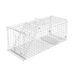 Humane Animal Trap Cage 150 x 50 x 53cm - Silver