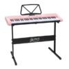 Alpha 61 Key Lighted Electronic Piano Keyboard LED Electric Holder Music Stand