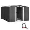 Giantz Garden Shed Outdoor Storage Sheds 2.58x3.14x2.02M Workshop Metal Base Grey