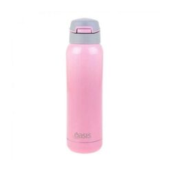 Oasis Stainless Steel Double Wall Insulated Sports Bottle W/ Straw 500ml - Soft Pink