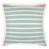Cushion Cover-Coastal Fringe-Hampton Stripe Seafoam-45cm x 45cm