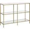 VASAGLE 3 Tier Console Table with Tempered Glass Top