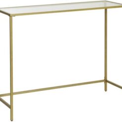 VASAGLE Console Table with Tempered Glass Top