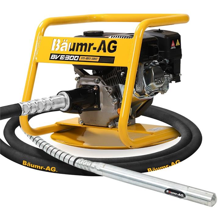 BAUMRAG 6.5HP Concrete Vibrator Drive Unit, and 6M x 50mm Vibrating