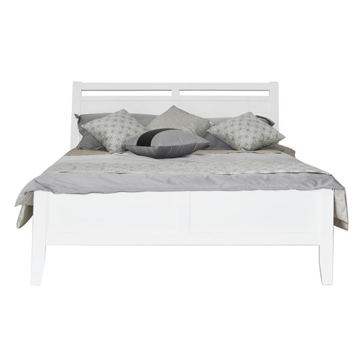 Milson Poplar Timber Bed, King, White - Big Tools