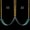2 Pack Swings Seats Heavy Duty 66" Chain Plastic Coated Playground Swing