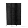 3 Panel Room Divider Screen 123x170cm Woven Black