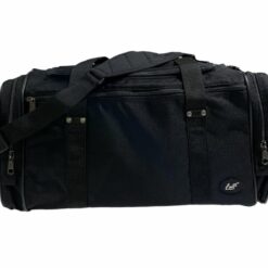 44L Travel Foldable Duffel Bag Gym Sports Luggage Travel Foldaway D-Zip Top School Bags - Black