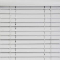 50mm Embossed Grain PVC Faux Wood Venetian Blinds White