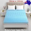 7 Zone Memory Foam Topper Mattress Toppers Cool Gel Pad Mat Medium Firm 8cm Thick 90cm x 190cm