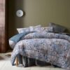 Accessorize 3 Pcs Rainbow Garden Blue Washed Cotton Comforter Set Double
