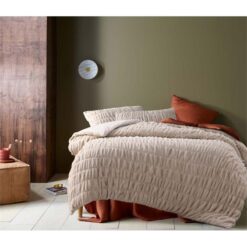 Accessorize Aurora Quilt Cover Set, Double, Natural