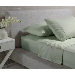 Accessorize Cotton Flannelette Sheet Set, King, Sage