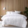 Accessorize Seersucker White 3 Piece Polyester Comforter Set Queen