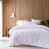 Accessorize Seersucker White Quilt Cover Set King