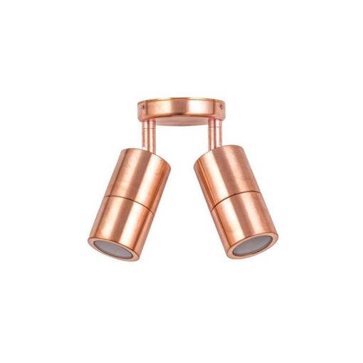 Adjustable Spot Light - 2 Heads - GU10 - 60mm Copper