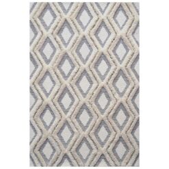 Alaska No.6208 Designer Wool Rug, 230x160cm, Ivory