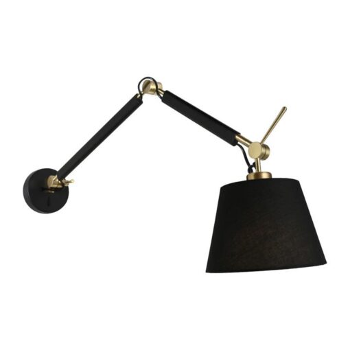 Alsta Steel & Linen Adjustable Wall Light, Large