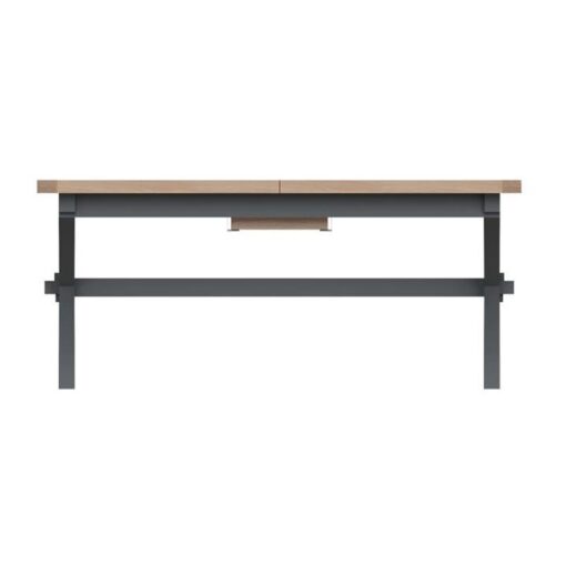 Andorra Wooden Extendable Trestle Dining Table, 180-230cm, Charcoal
