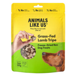 Animals Like Us Grass-Fed Lamb Tripe Freeze-Dried Raw Dog Treats 60 Gm