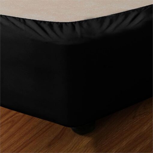 Apartmento Stretch Valance Ebony (Black) LONG SINGLE