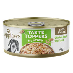 Applaws Natural Taste Toppers In Gravy Chicken Breast With Lamb For Dogs 156gm 16 Cans