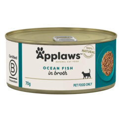 Applaws Natural Tuna Ocean Fish In Broth Wet Cat Food 70gm 24 Cans