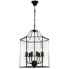 Arcadia Metal & Glass Pendant Light, Large, Black