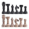 Archaia Marble Chess Piece Set, Black / Marinara