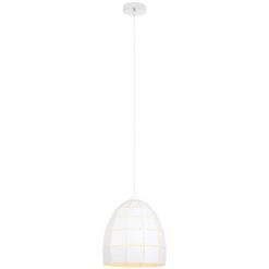 Armis Iron Tiled Pendant Light, Ellipse, White