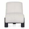 Arosio Boucle Fabric Lounge Chair, Ivory