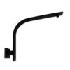 Ascend Square Black Gooseneck Wall Shower Arm