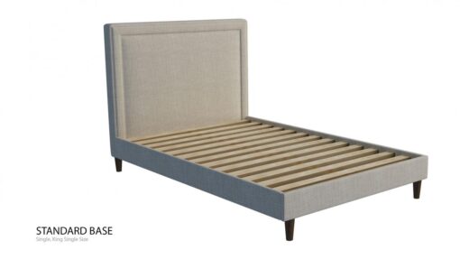 Astor custom upholstered bed with choice of standard base