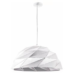 Astra Laser Cut Metal Pendant Light, Large, White