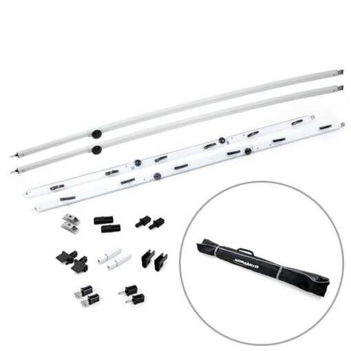Aussie Traveller White Anti-Flap Kit (AFK) Pro+ Bundle with 2 x Mini Curved Rafter