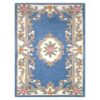 Avalon French Aubusson Wool Rug, 120x60cm, Blue