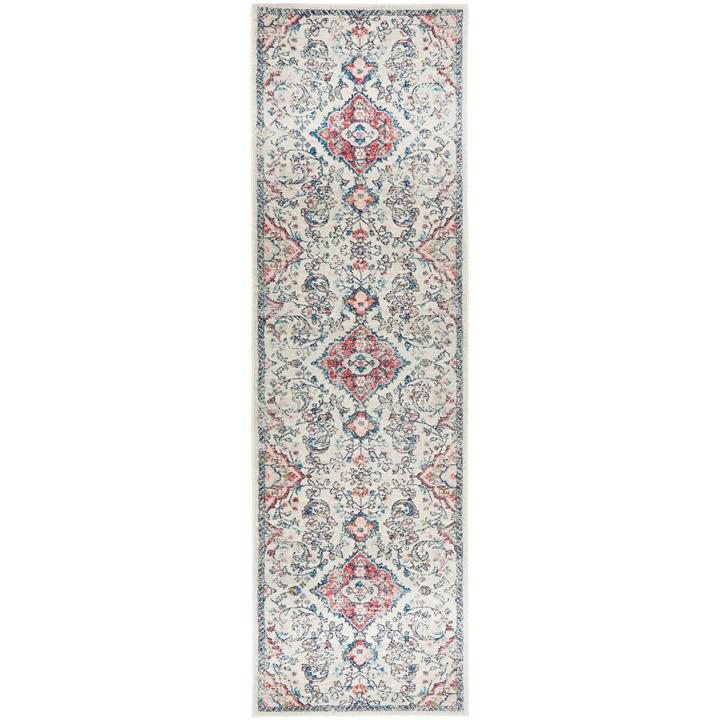 Avenue No.705 Tribal Runner Rug, 300x80cm, Off White / Red Avenue No.705 Tribal Runner Rug, 300x80cm, Off White / Red