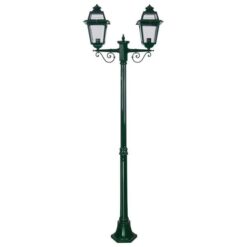 Avignon Italian Made IP43 Exterior Post Lantern, 2 Light, Medium, Green