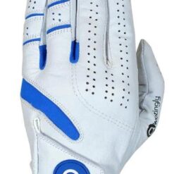Awezingly Power Touch Cabretta Leather Golf Glove for Men - White (M/L)