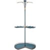 B Series Rotating Multifunctional Round Clothes Rack - Adjustable Height - Fits 800-900mm Corner Cabinet - Teal Finish