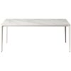 BKC Innovation S Commercial Grade Indoor / Outdoor Minimalist Dining Table, 140cm, Calacatta Oro / White