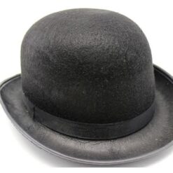 BOWLER HAT Party Costume Derby Fancy Dress Dance Halloween Vintage Cap - Black