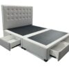 Bailey custom upholstered bed frame with choice of storage base