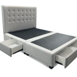 Bailey custom upholstered bed frame with choice of storage base